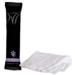 Pre-Moistened Terry Cotton Refreshment Towel, 8in Rolled, Lavender Scented, Individually Packaged